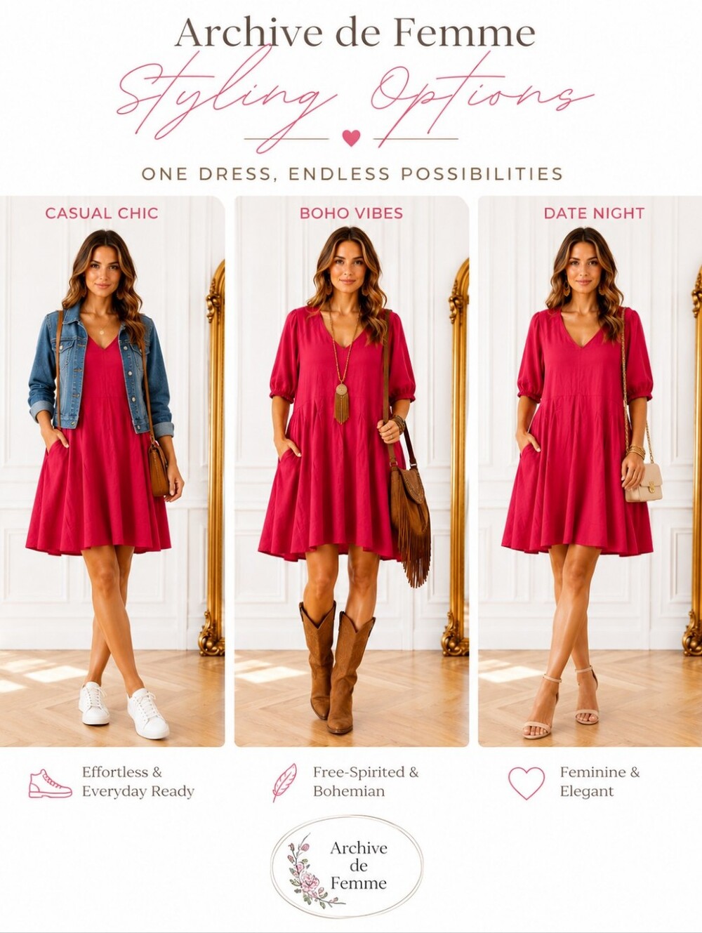 Universal Thread Cotton Blend Fit & Flare Dress | XL | Puff Sleeve V-Neck - Picture 3 of 8
